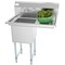 Koolmore 1 Compartment Stainless Steel NSF Commercial Kitchen Prep & Utility Sink with 1 Right Drainboard SA151512-15R3FA - alternate 1